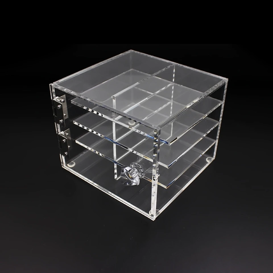 5-Layers Red Blue Transparent Eyelash Extension Storage Box Acrylic Eyelash Display Stand Pallet Lashes Holder Box Makeup Tools