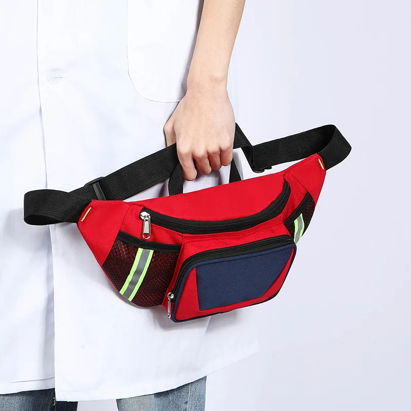 ที่ว่างเปล่ากู้ภัย Fanny Pack ชุดปฐมพยาบาล Camping Trip Medical Storage Medical Organizer ฉุกเฉินกลางแจ้ง Survival Medical Bag