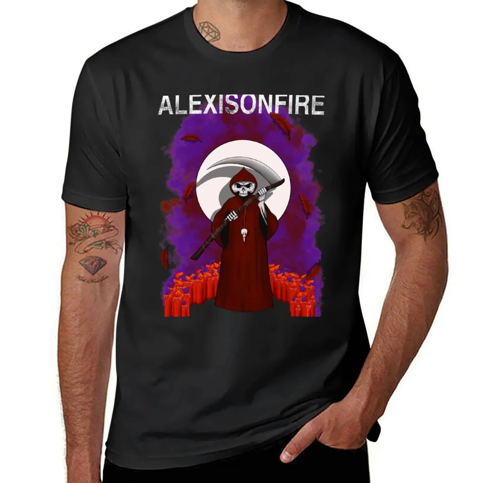 

Alexisonfire skull purple tee T-Shirt quick-drying summer clothes sports fans boys animal print fitted t shirts for men