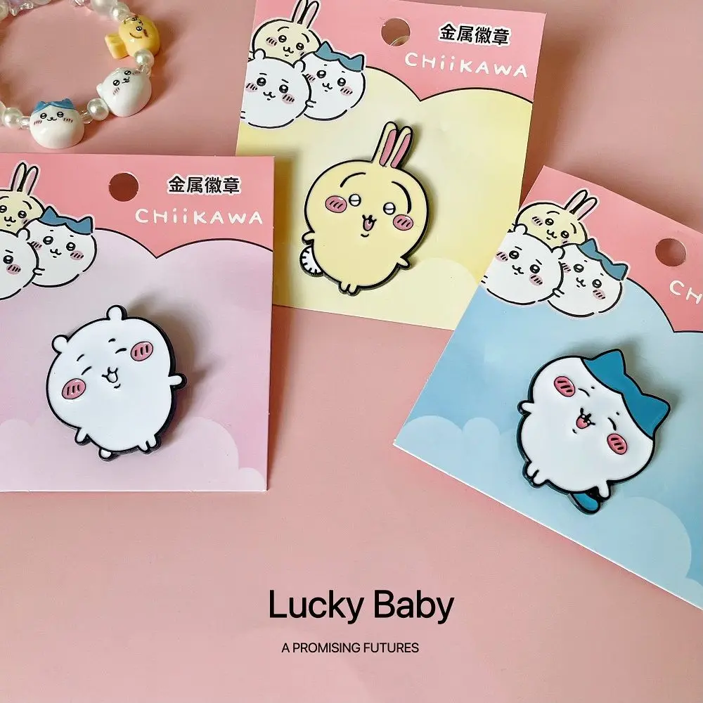 

Chiikawa Metal Brooch Cute Hachiware Usagi Enamel Pin Cartoon Badge for Clothes Hats Bags Decoration Kawaii Accessory Gift