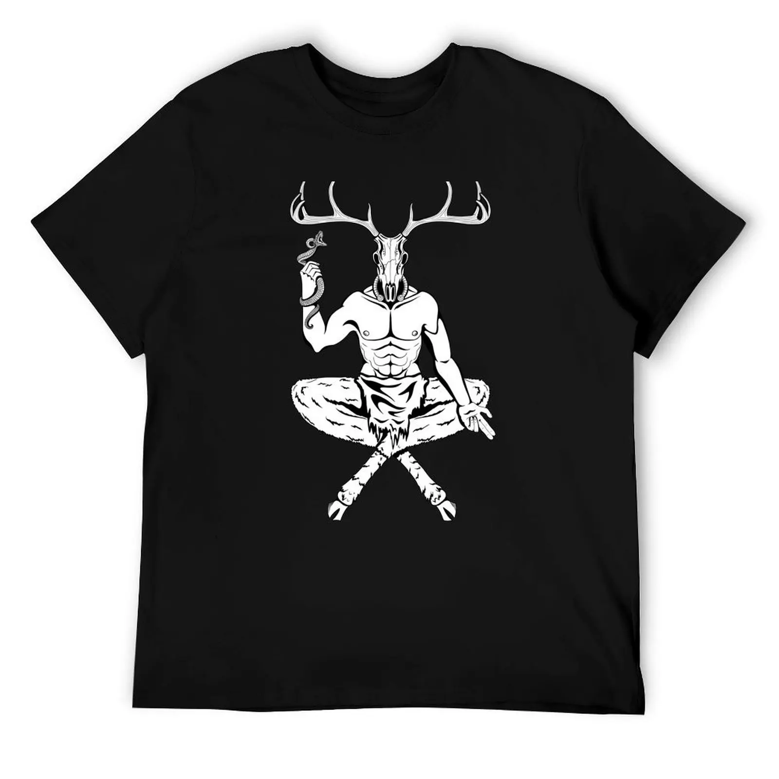 

Lord Cernunnos (B&W) T-Shirt funny t shirts cotton t shirts for man cotton funny T-Shirt