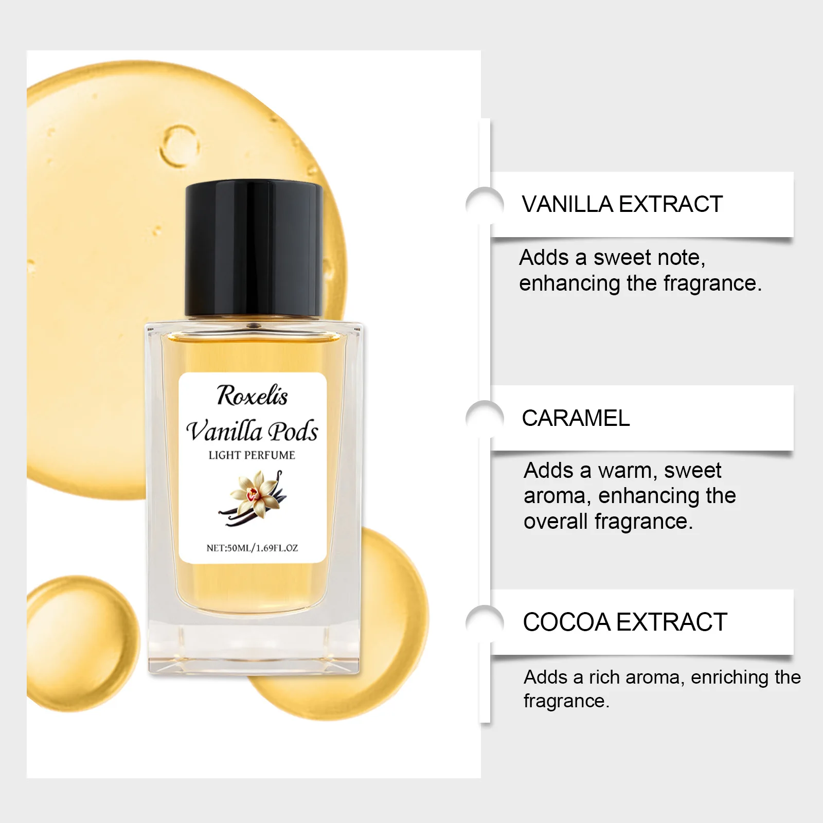 Vanilla Eau de Toilette long-lasting fragrance charming layered scent sweet delicate aroma portable perfume spray