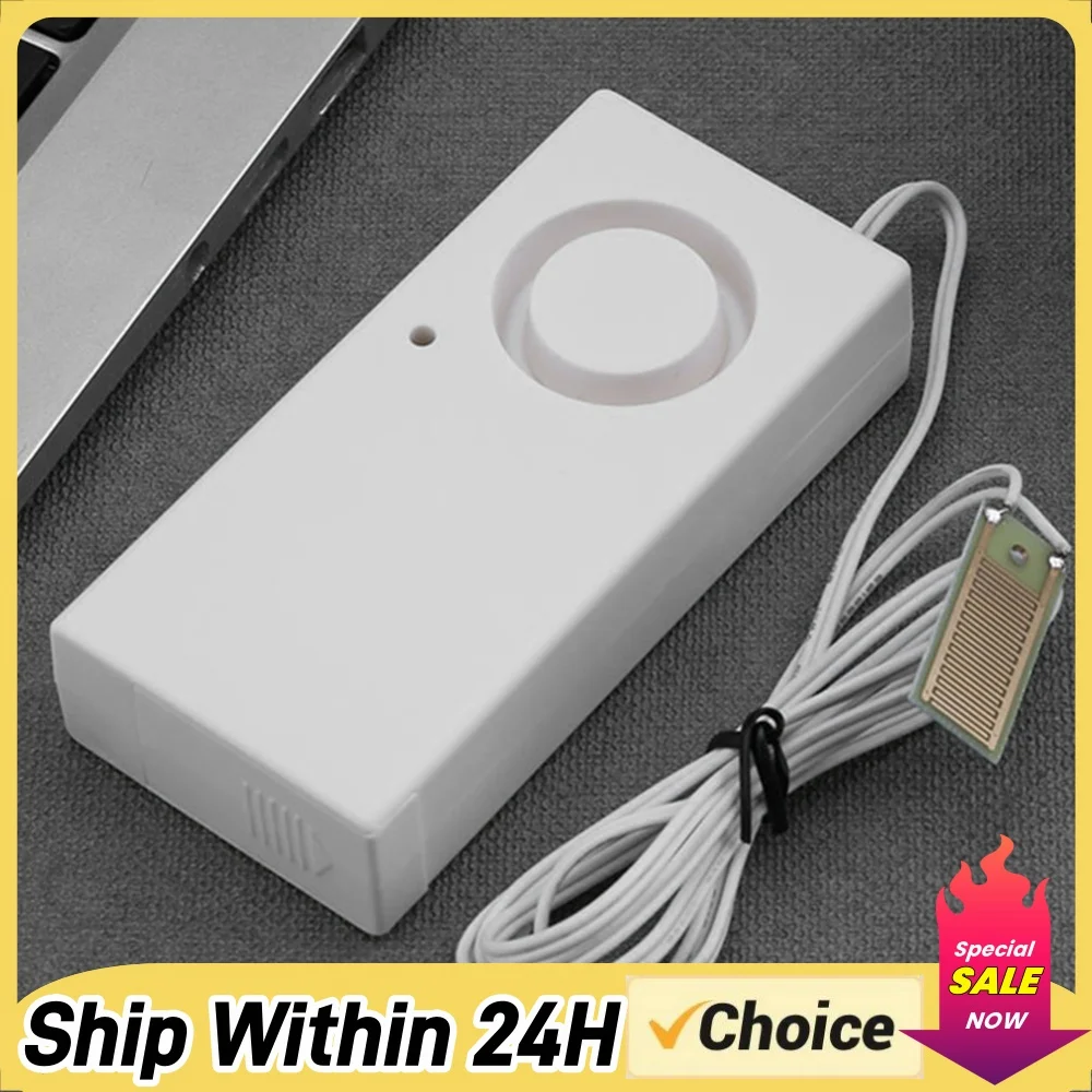 Mini Water Immersion Alarm Battery Powered Water Immersing Sensor Loud Water Level Alarm Detector Plastic Housewear Furnishings