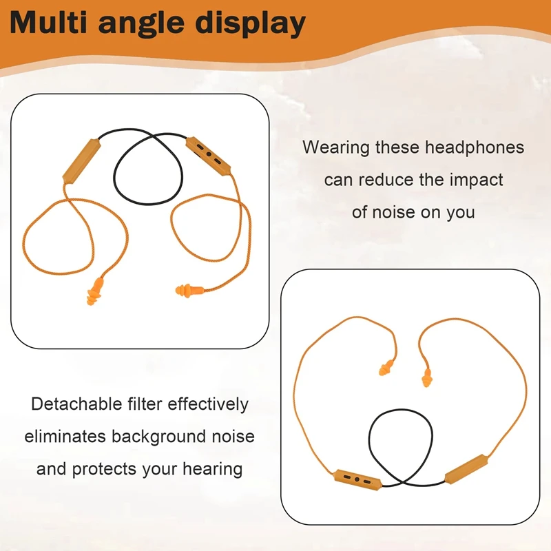 سدادات الأذن سماعة رأس بخاصية البلوتوث للحد من الضوضاء سماعة للعمل حماية السمع مصنع البناء بيئة صاخبة