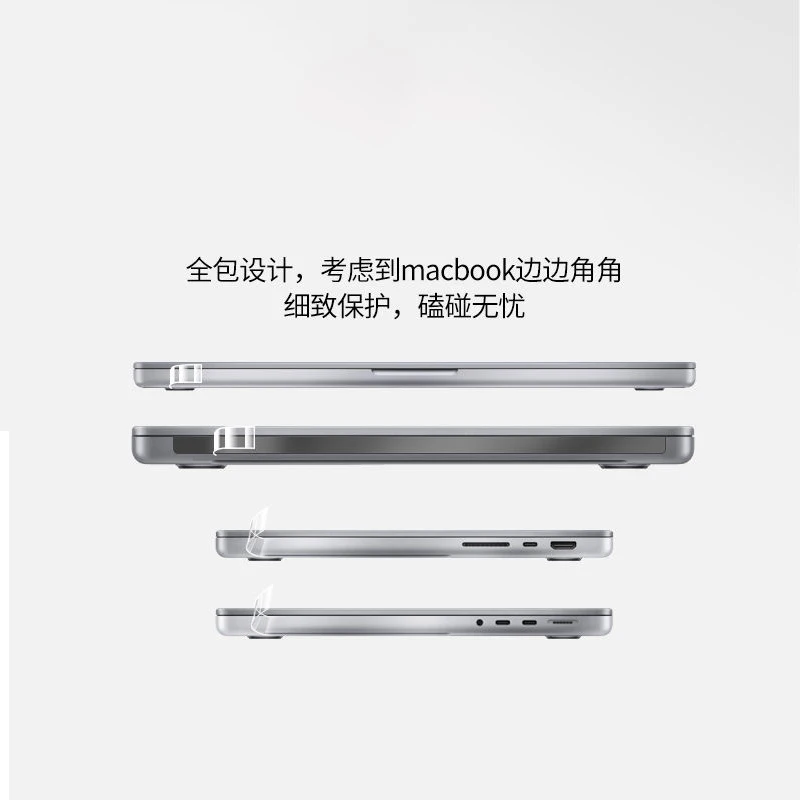 1 set Side Skin Thunderbolt port Charging for Macbook Pro 14 Frame Protector Wrap Film 3M Border Cover for Macbook Pro 14.2