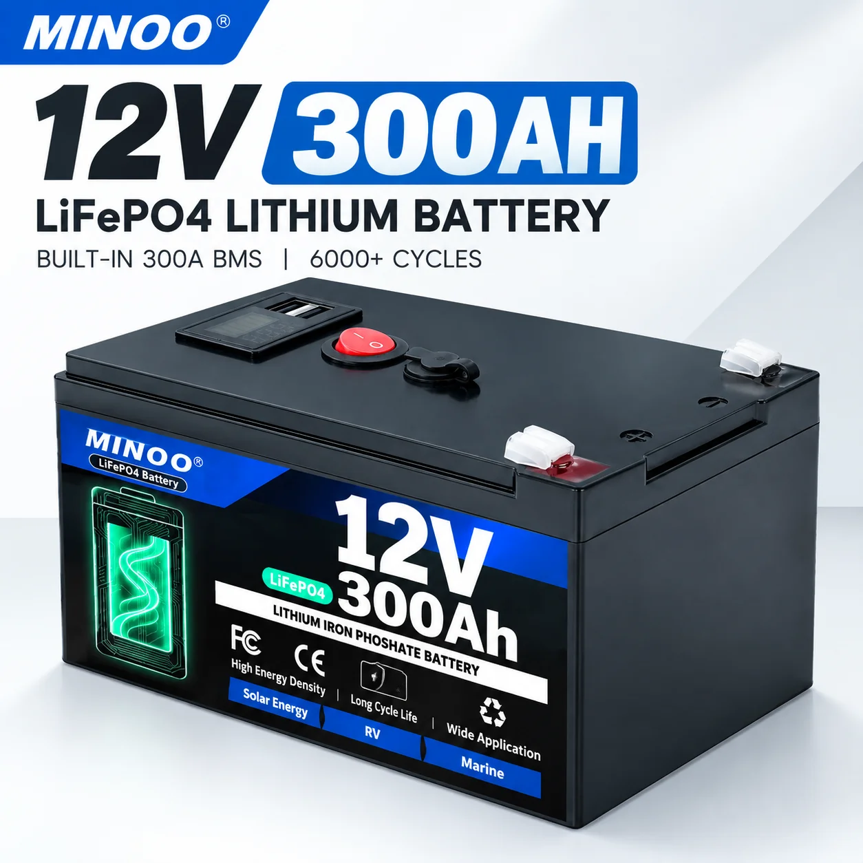 Ev Charging Pile - 12V 300AH 12V 200AH LiFePO4 Battery