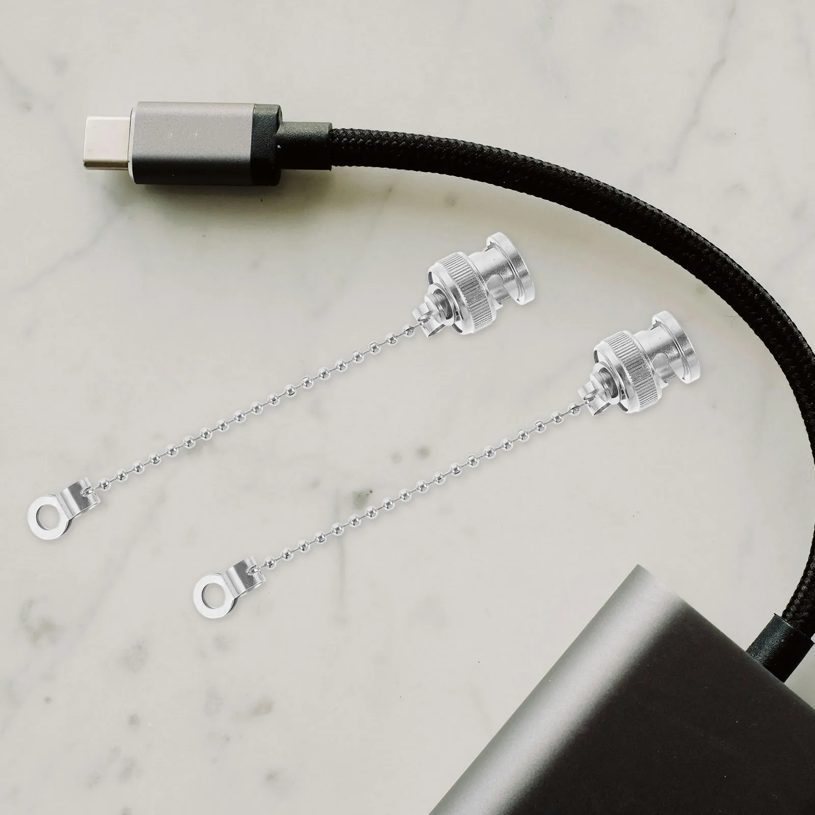 

5pcs Dust Caps With Chain Protective Covers For Female Connectors Accessories Connector Parts Electrical Equipment