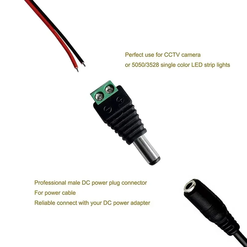 Adaptador de enchufe coaxial Cat5 a Bnc, conector hembra de CC, Av, BNC, UTP, para cámara de vídeo CCTV, Balun, 10 pares (20 piezas)