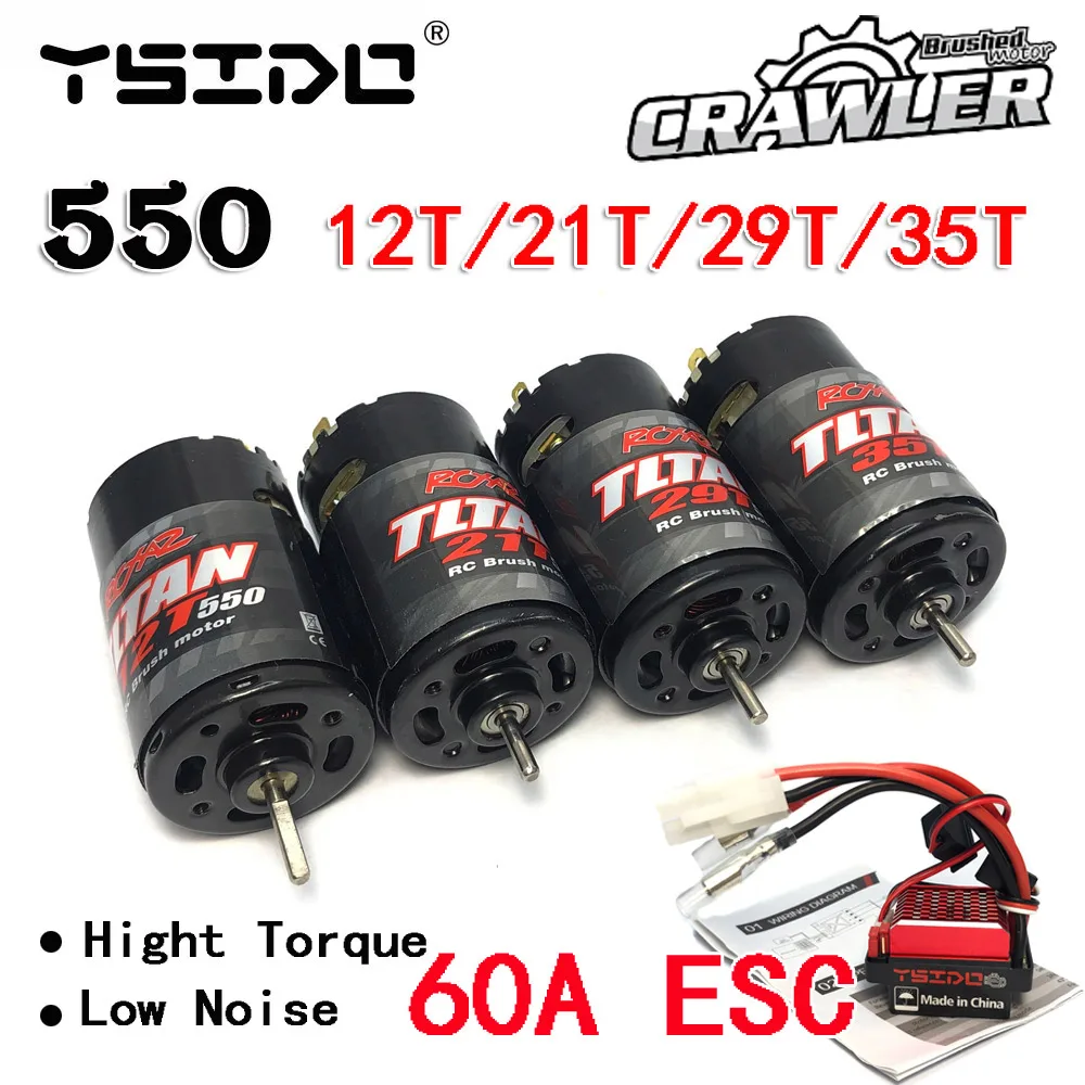 550 Brushed Motor 12T 21T 29T 35T 60A ESC für 1:10 RC Crawler – Testbericht & Expertenempfehlung