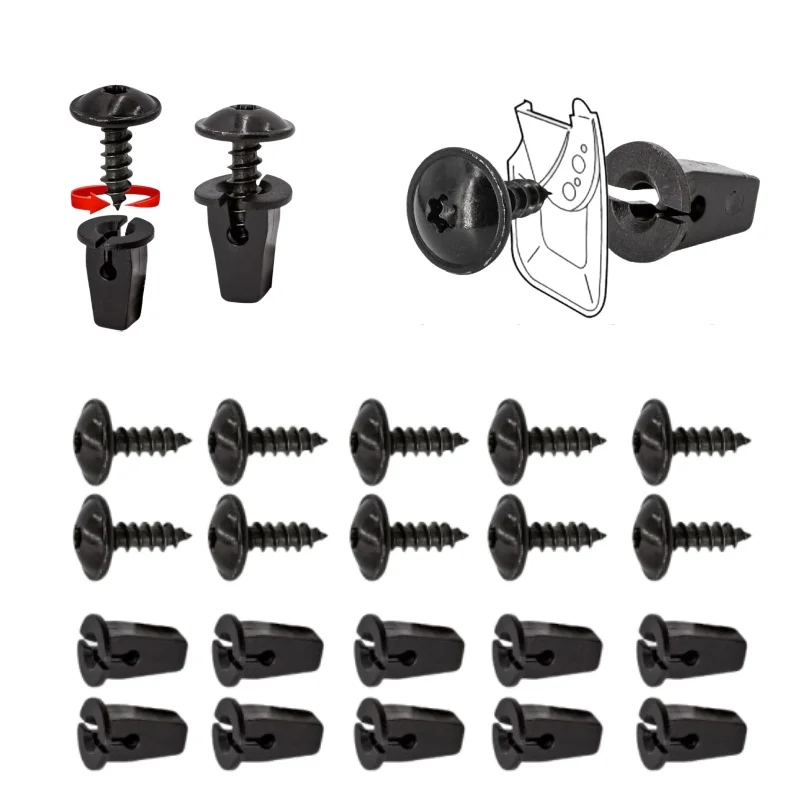 20 pçs n90974701 tampa do motor undertray respingo roda arco torx parafuso retentor prendedor clipes parafuso para vw audi assento