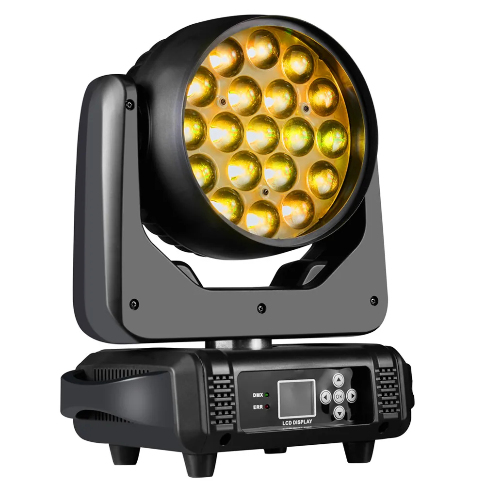 Imagem -04 - Moving Head Light para dj Wash Zoom Rgbw Stage Spotlight Luzes para Boate Disco Dmx512 19x15w