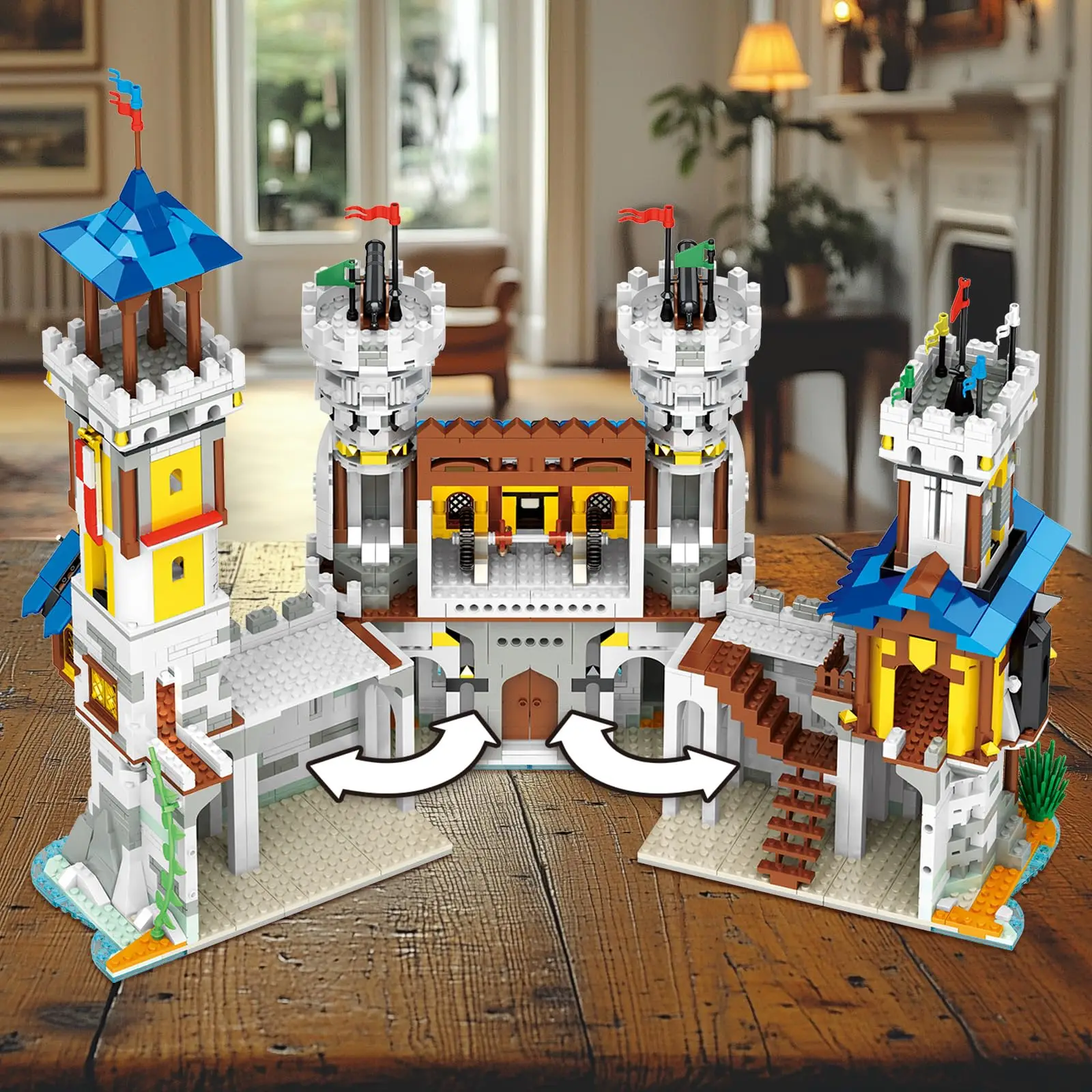 

2722PCS Medieval Castle Building Kits Creative 3 in 1 House Building Model Adults Collection Architecture Set Toys Gift for Boys