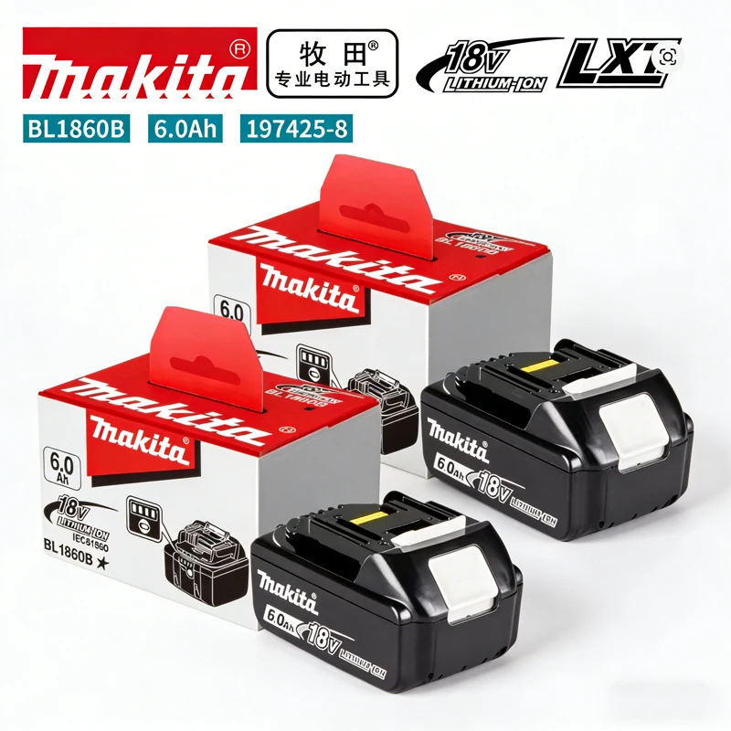 

Makita battery, rechargeable 18V6.0Ah lithium battery, Makita 18V BL1840, BL1830, BL1850, BL1850B original Makita tool batte