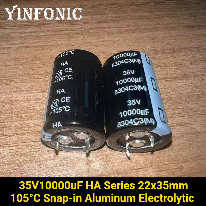 2 uds/5 uds Panas 35V10000uF serie HA 22x35mm 105 ° Condensador electrolítico de aluminio a presión C Alta calidad a prueba de explosiones