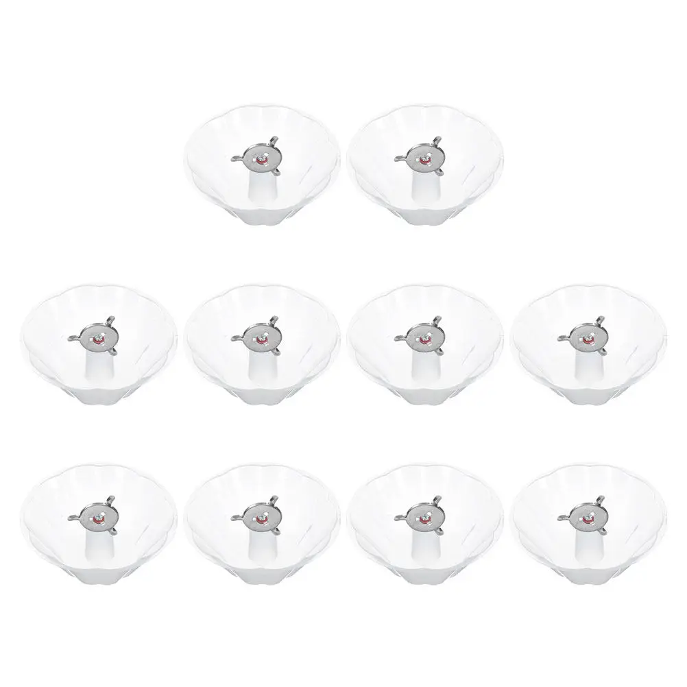 10Pcs Universal Range Hood Oil Collection Cup Transparent Plastic Round Bowl Easy Clean High Temperature Resistant Kitchen