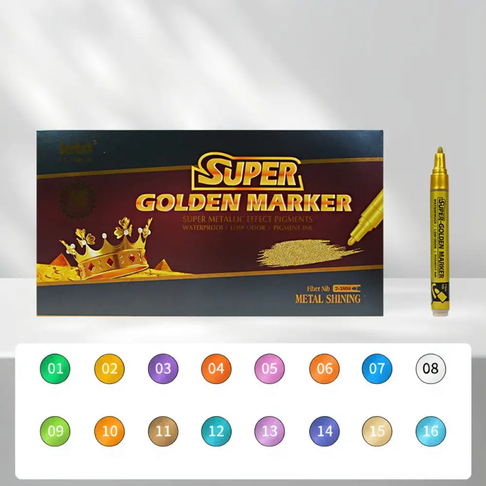 Premium Acrylic Metallic Paint Pens For Model Kit Hand Painted Details Art Sketching Supplies Plastic Wood Surfaces