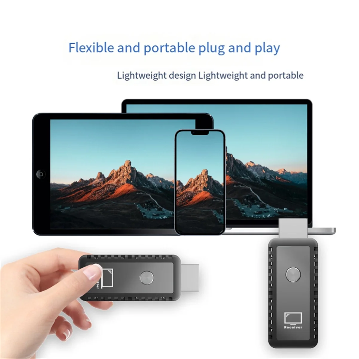 

1080P HDMI-Compatible Wireless Extender HD Video Transmitter Mini 30m Wireless Portable Extender-ABRJ