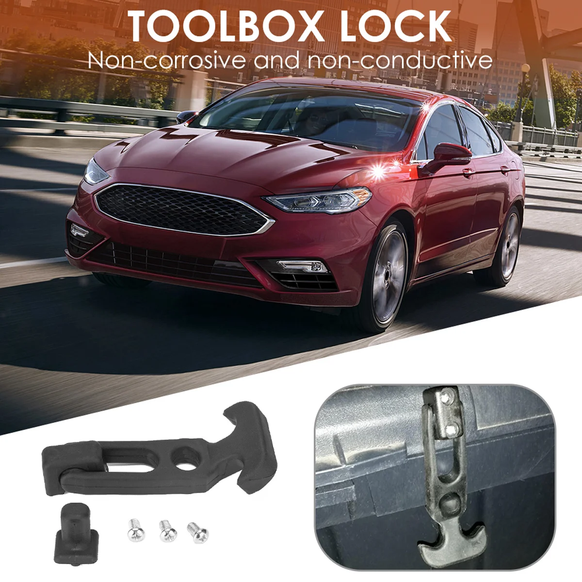 

4pcs Tool Box Lock Rubber Flexible Draw Latch Vibration Absorbing T-Handle Hasp For Toolbox Cooler Engineering Hoods