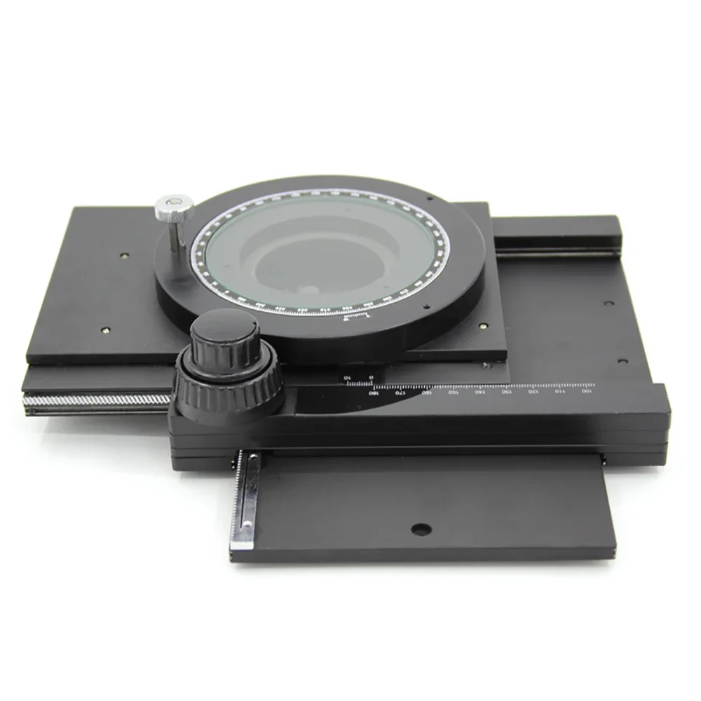 

Precision Microscope Working Stage XY Axis Rotatable Rotating Stand Moving Table For Video Stereo Microscope