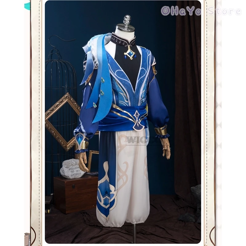 Genshin Impact Kaeya Cosplay Costume pour hommes, perruque, nouvelle peau, Sailwind Shadow, vêtements, uniformes tressés, tenues Eye-TecGame