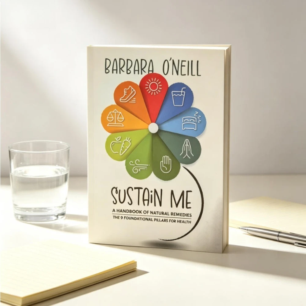 A book provides inspiring insights for improving life/self motivation/psychological adjustment. Barbara O'Neill's' 26 Sustain Me