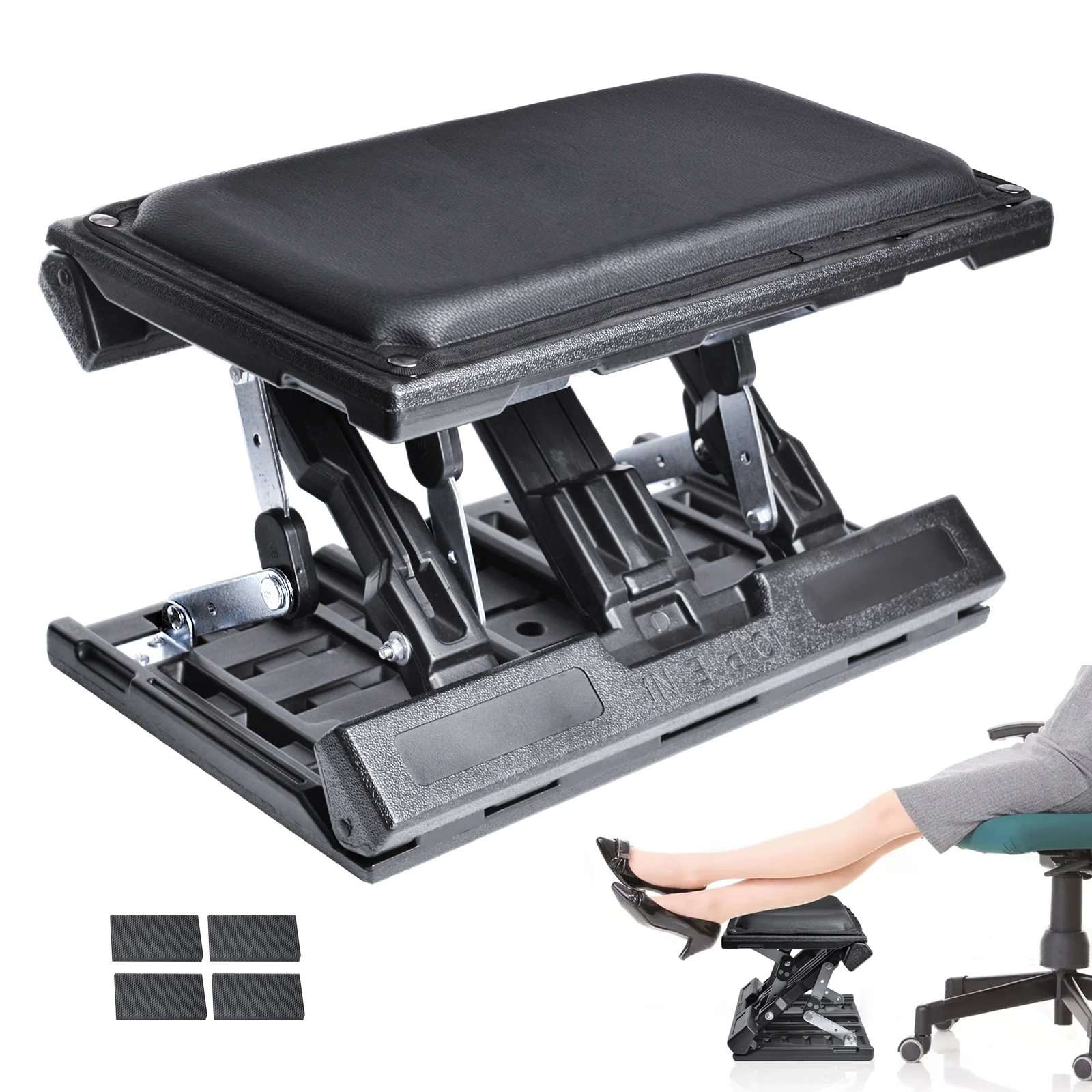 Podnóżek Scalebeard Mocny, nośny, ergonomiczny, składany podnóżek Biuro w domu, do gier Uniwersalny, antypoślizgowy, regulowany podnóżek