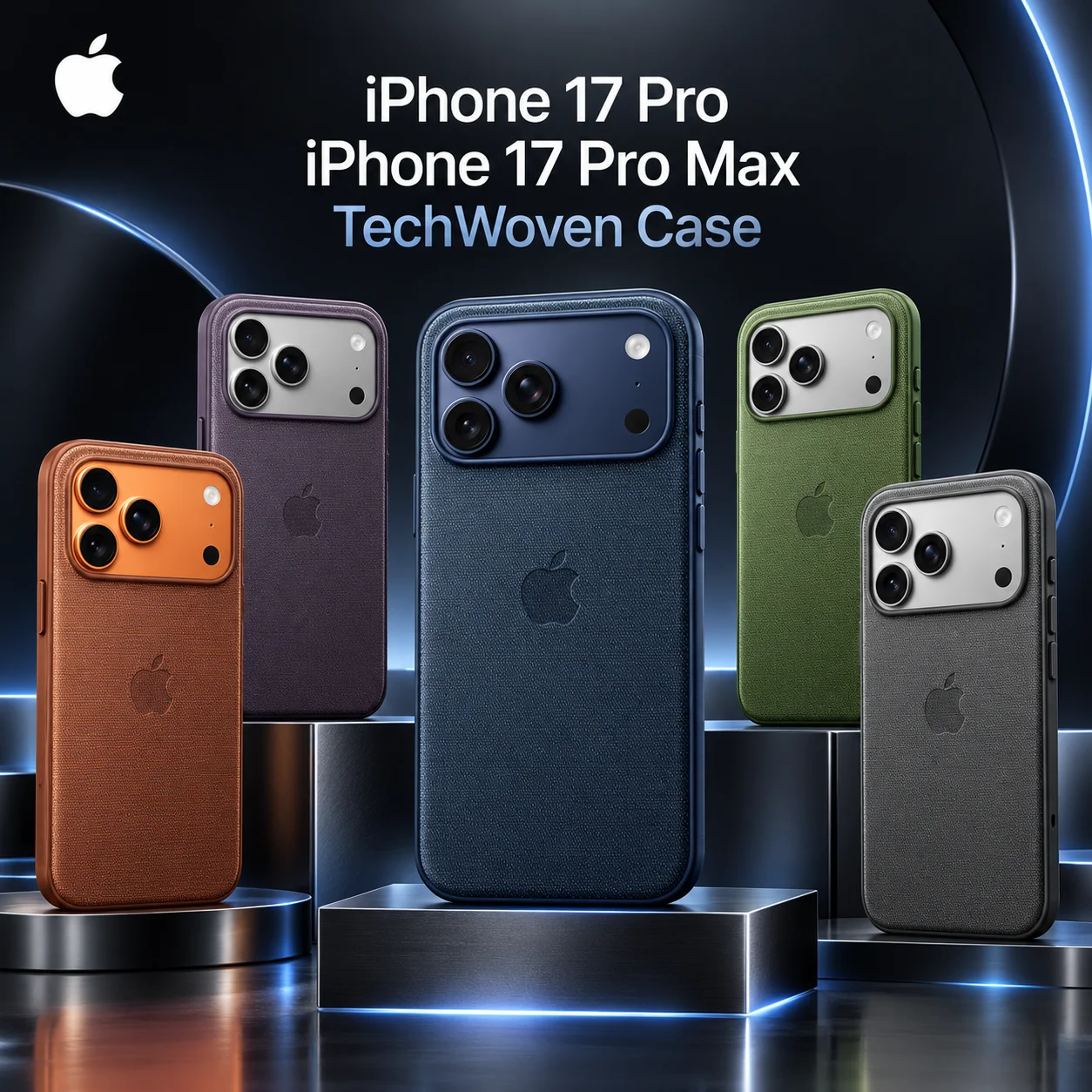 Etui z tkaniny do iPhone 17 Pro Max i 17 Pro z technologią bezprzewodowego ładowania MagSafe, tkaninowe, z ochroną aparatu, odporne na wstrząsy.