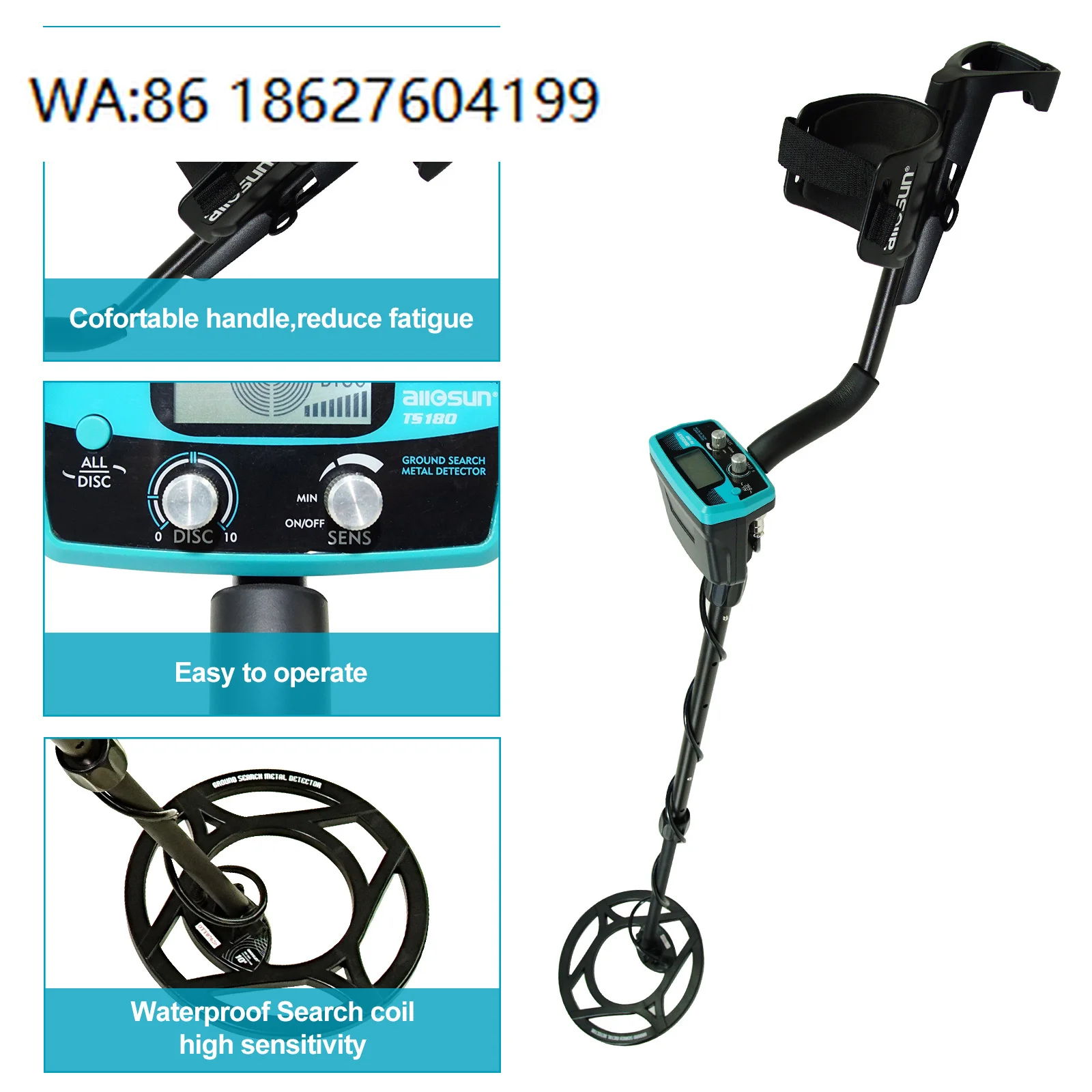 Portable Metal Detector High Sensitivity Gold Silver Finder Durable Detection Equipment for Outdoor Use