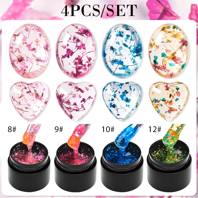 Treffen Sie sich über 4 teile/satz Auroras Antihaft Hand solide Verlängerung Gel Nagellack Finger verlängerung Nail Art Hartgel Lack ﻿