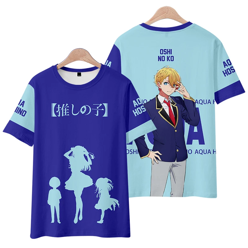 Anime Oshi No Ko Hoshino T-Shirts Jungen Mädchen Cosplay Kostüm T-Shirts T-Shirt Frauen Männer lässig O-Ausschnitt Kurzarm T-Shirts