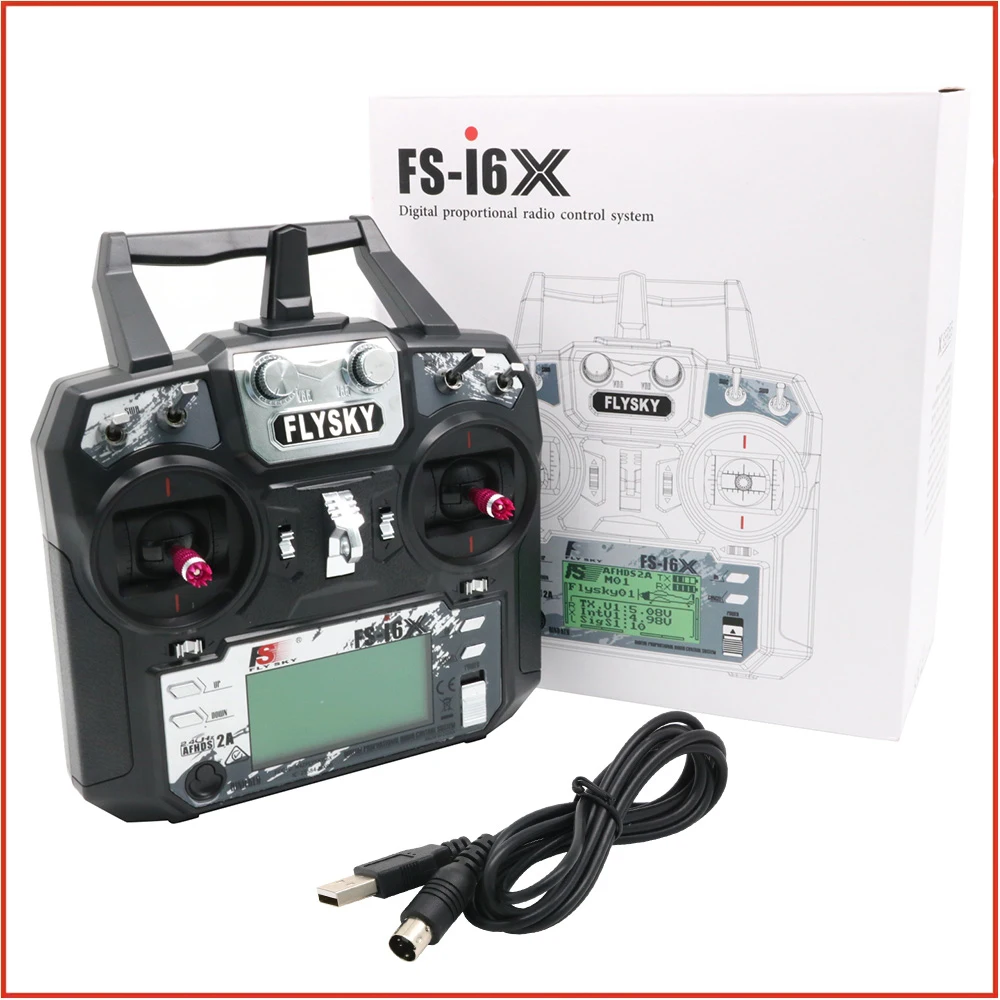 Flysky Fly Sky FS-I6X I6 2.4GHz 10CH AFHDS 2A Radio Controller Transmitter+IA6B/IA10B/X6B/A8S Receiver For Fixed-Wing