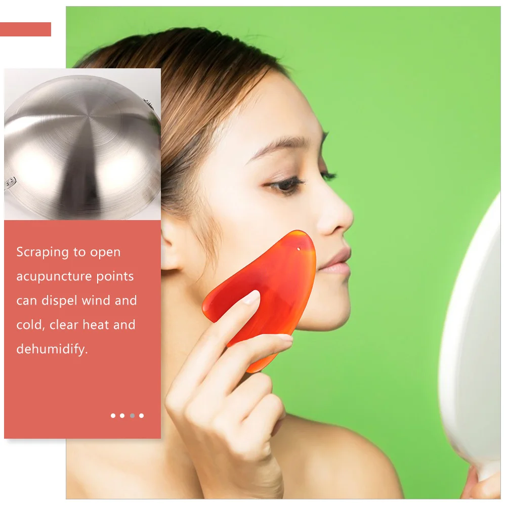 

2Pcs Gua Sha Boards Agate Scraper for Face and Body Massage Smooth Skin-Friendly Tool Portable Dredge Meridians Promote Blood