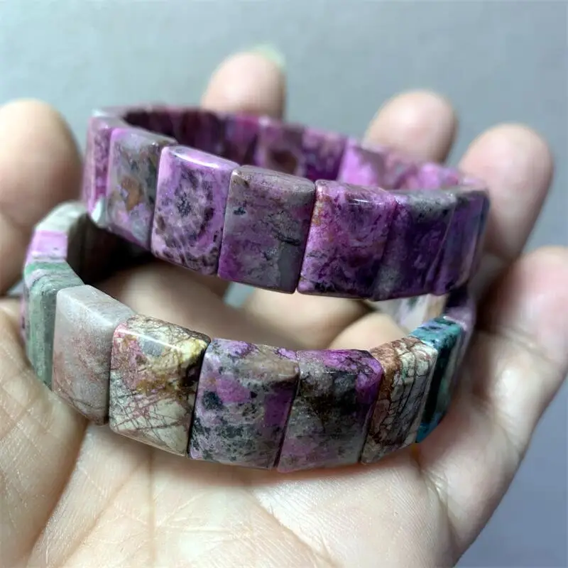 Natural Peter Stone Bangle Charms Handmade Fortune Energy Bangle Mineral Woman Amulet Jewelry 1PCS