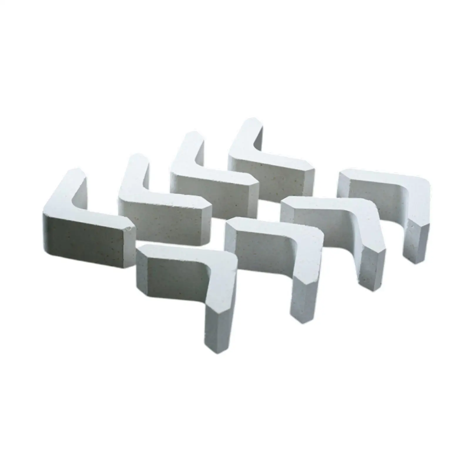 8Pcs Kiln Shelf Supports Mullite for Ceramic Studio L Shaped Pillar Compact Stackable Kiln Firing Tools Kiln Accessories
