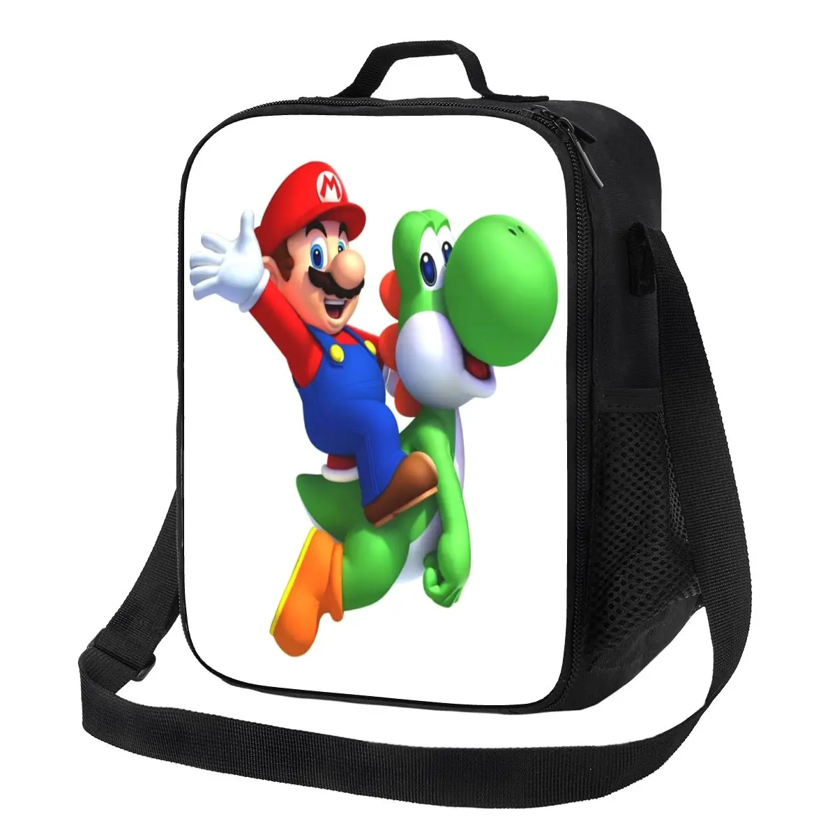 

Custom M-Marioed Game Insulated Lunch Bag for School Office Leakproof Cooler Thermal Bento Box Women Kids