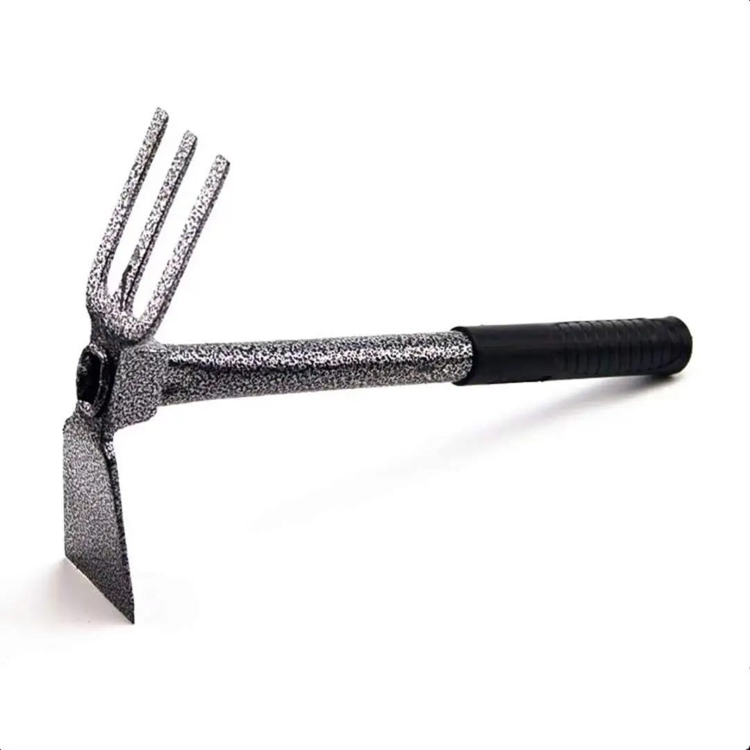 

Garden Big Hand Digger and Hoe Combo, Heavy Duty Hand Tiller with Non-Slip Handle for Weeding and Cultivating