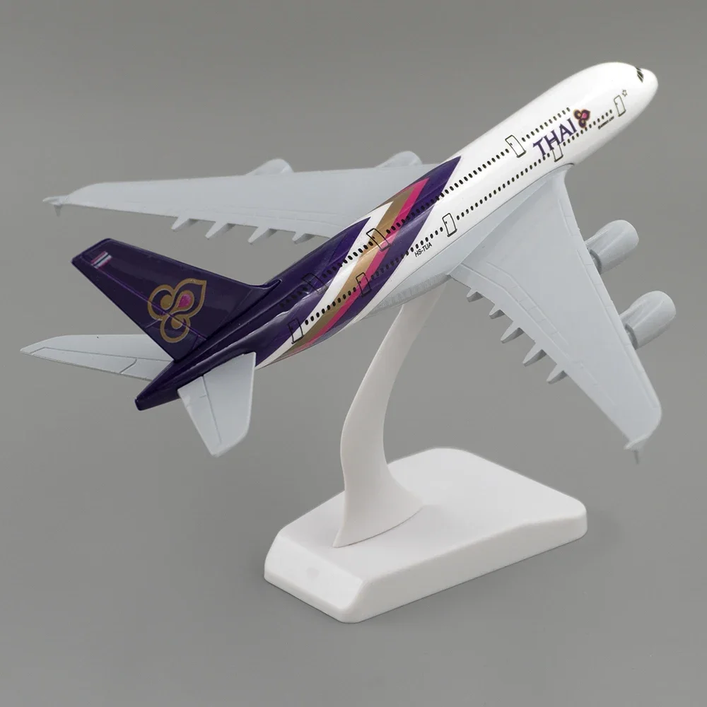 20cm Aircraft THAI Airways International Airbus A380 Thailand Alloy Airplane for Children Gift Home Decoration