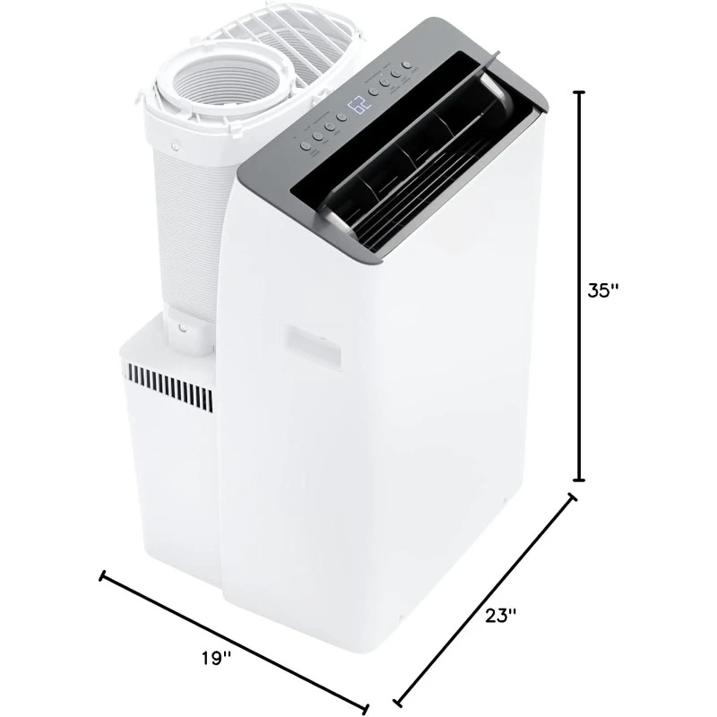 14.000 BTU (12.000 BTU SACC) Inverter Draagbare airconditioner en verwarming met dubbele slang, luchtontvochtiger