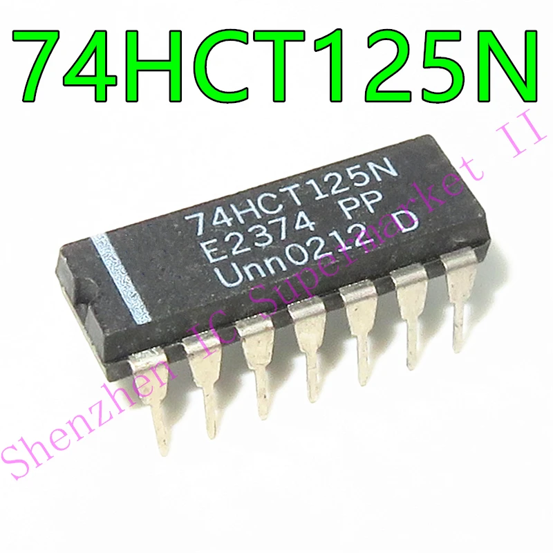 5PCS/lot 74HCT125N SN74HCT125N 74HCT125 DIP-14 goodquality