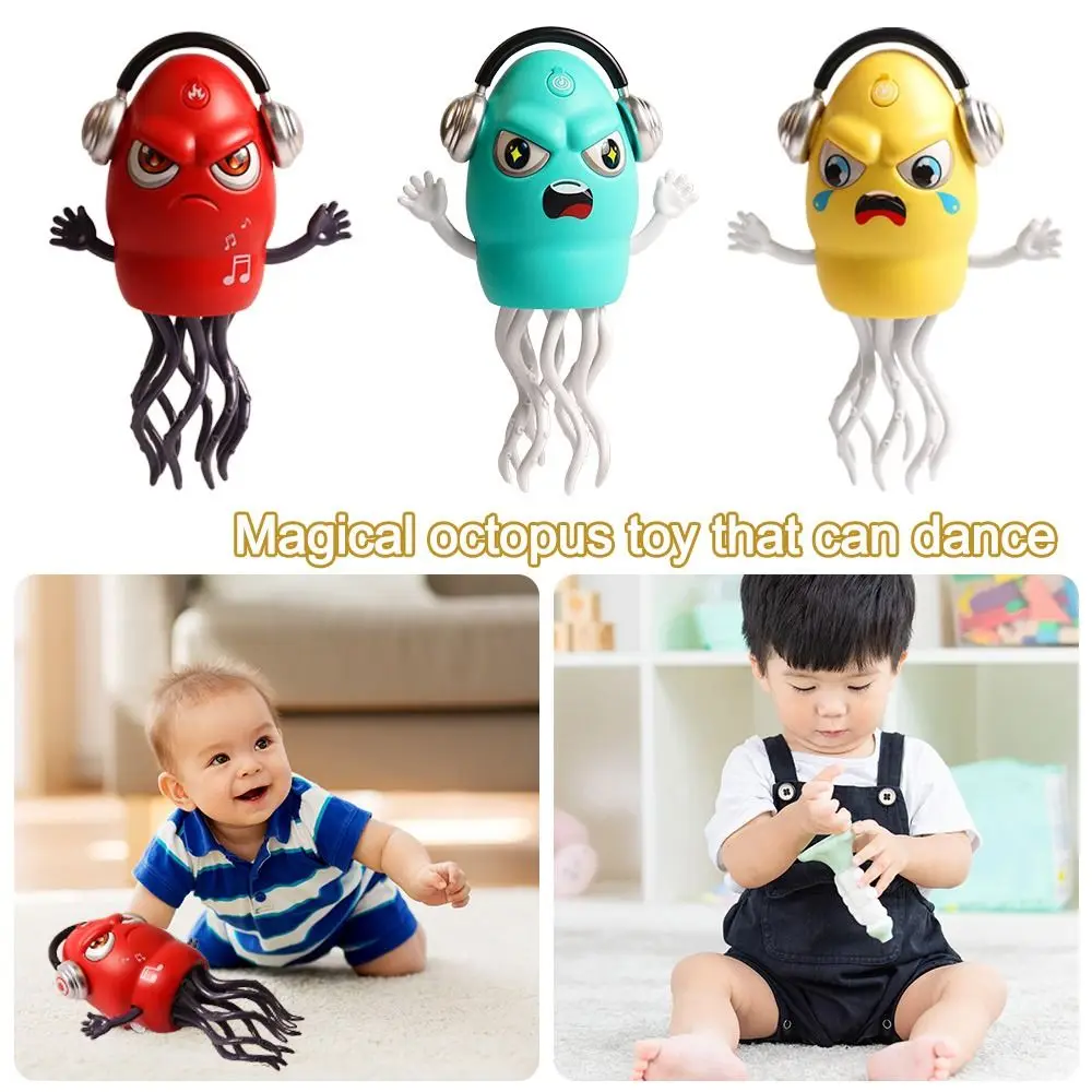 Spray Magic Dancing Octopus Toy Electric Crawling Dancing Auto-Dance Octopus Toys Obstacle Avoidance Electronic Pet