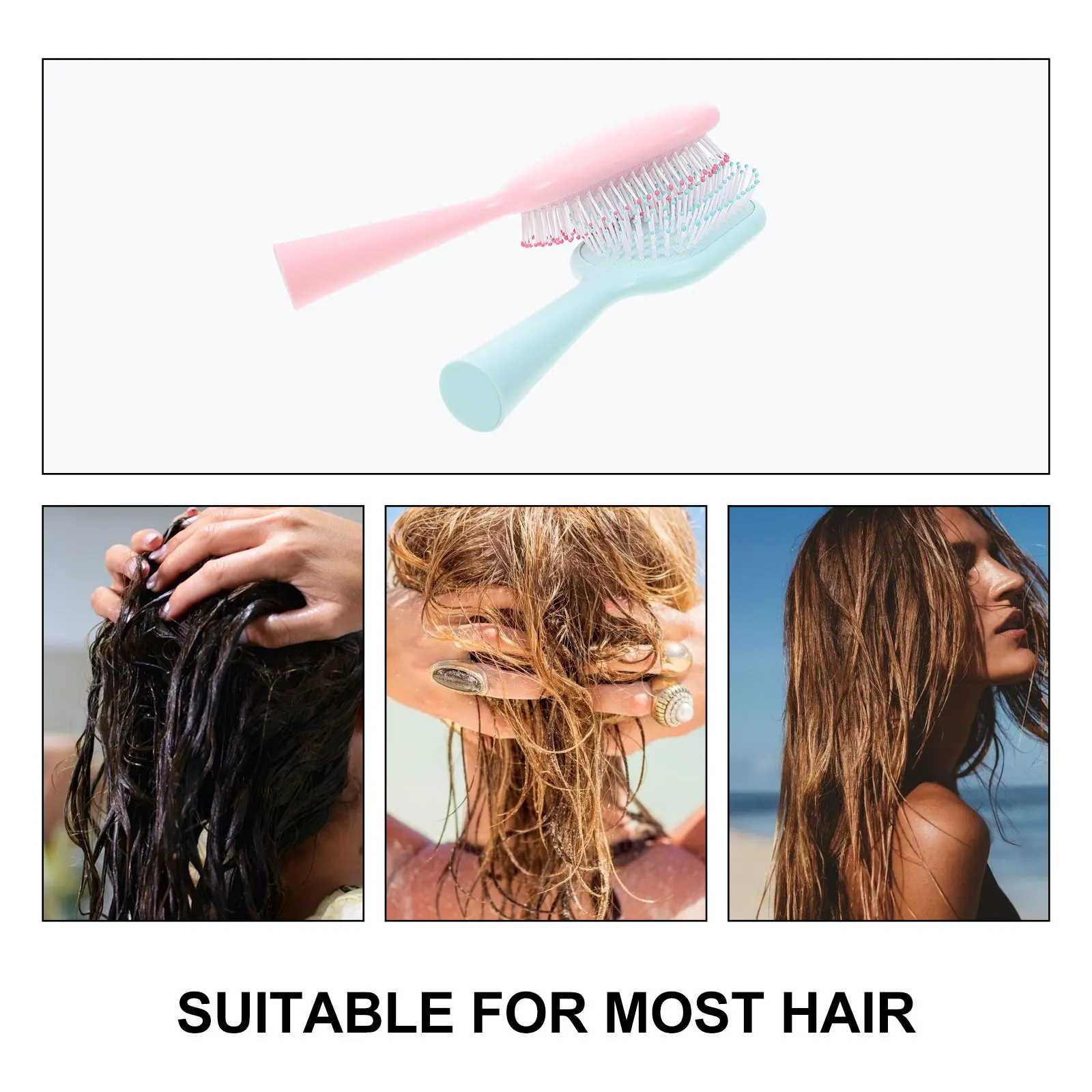 

2Pcs Hair Massage Combs Airbag Detangling Brushes Scalp Massagers Long Handle Comfortable Grip Suitable for Women and Children