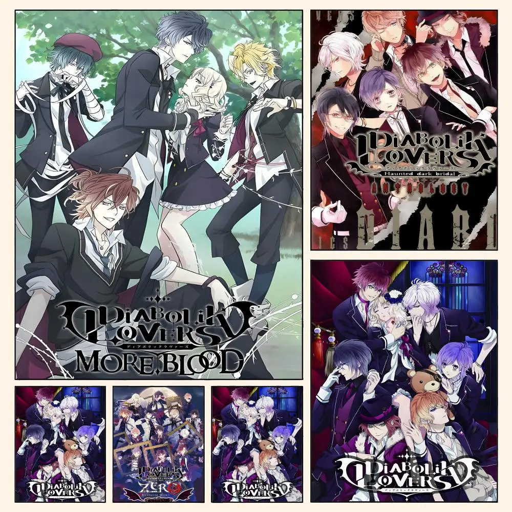 Diabolik Lovers Poster Waterproof HD Modern Peel And Stick Wall Decor Living Room Dorm Garage
