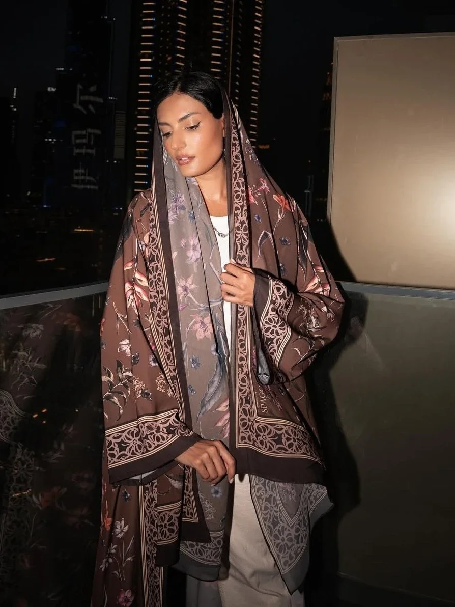 Eid Muslim Abaya for Women Print Cardigan Scarf Dresses Abayas Ramadan Morocco Dubai Jalabiya Kaftan Vestidos Long Robe 2025