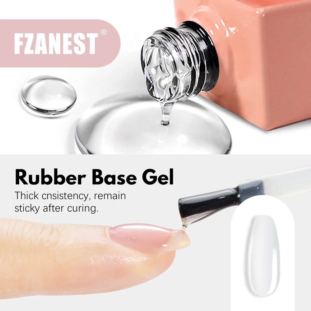 FZANEST HEMA TPO libre capa Base de goma de cristal Gel constructor para uñas en una botella Kit fortalecedor de uñas Gel extensión diamante superior