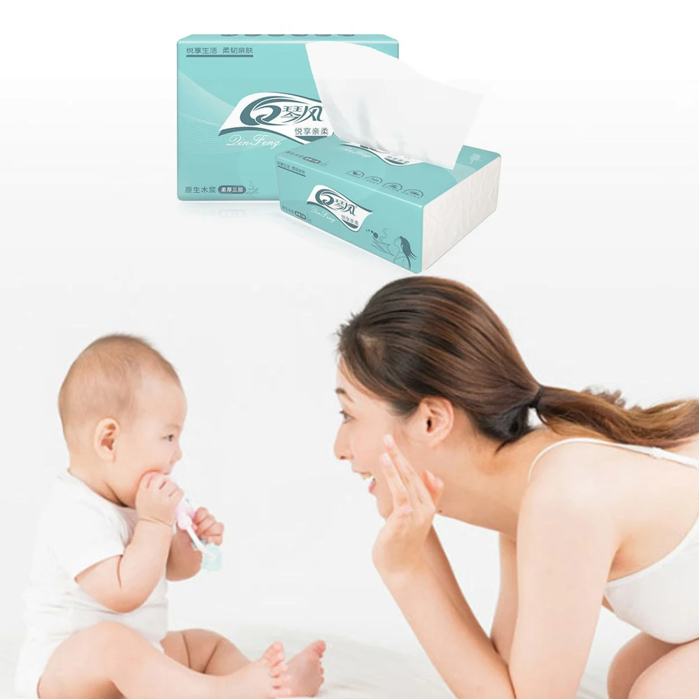 Disposable Face Towel Soft Facial Tissue Pumping Paper Home Restaurant Paper Draw Napkin Log Toilet Paper Facial Tissue