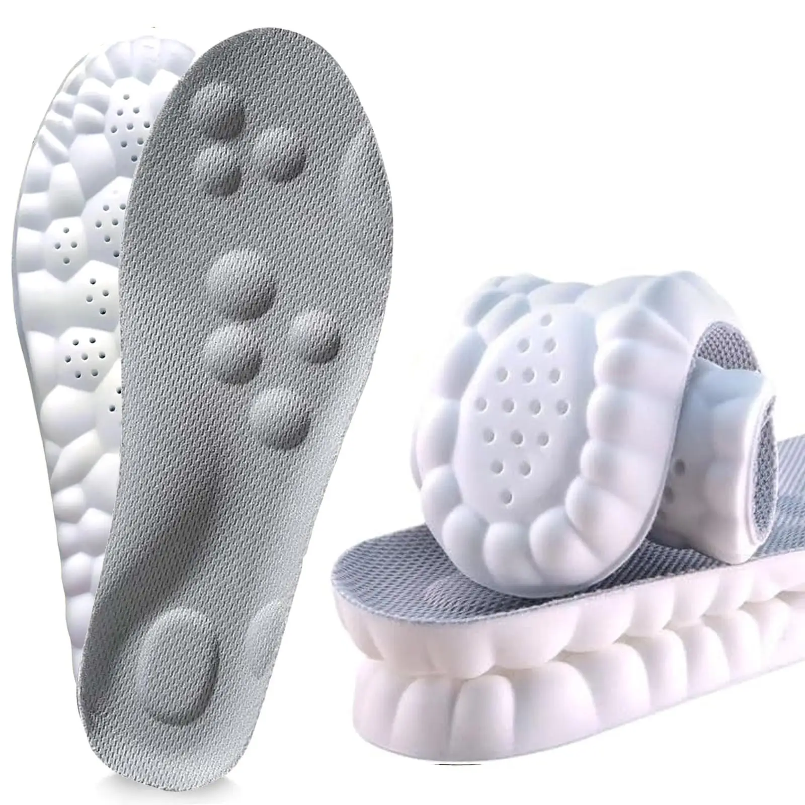 4D Cloud Technology Insole Super Soft Comfort Insoles | U-Shape Memory Foam Insoles, 4D Cloud Insole for Women Men Shock-Absorbi
