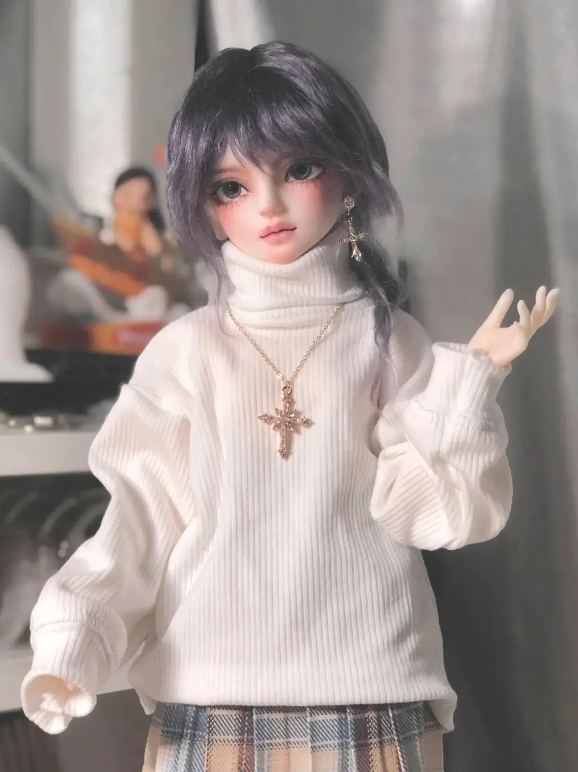 

Одежда для кукол BJD, подходит для 1/4 размеров, милый тонкий вязаный свитер, одежда для шарнирных кукол 1-4, свитер