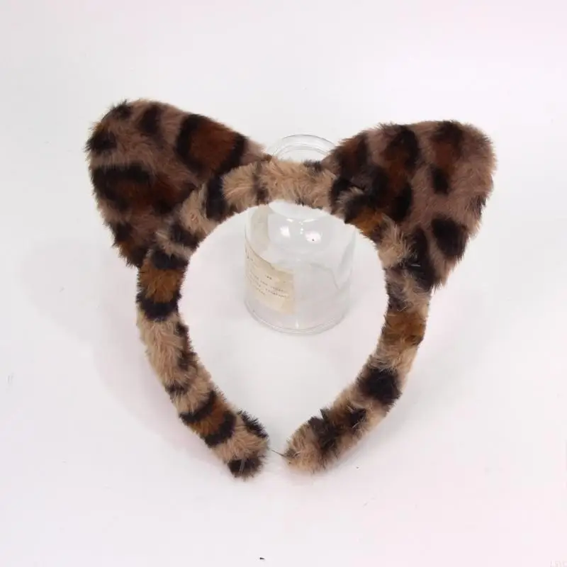 L5YC Accessori per giochi ruolo per animali Set coda per fascia per orecchie gatto per servizi fotografici