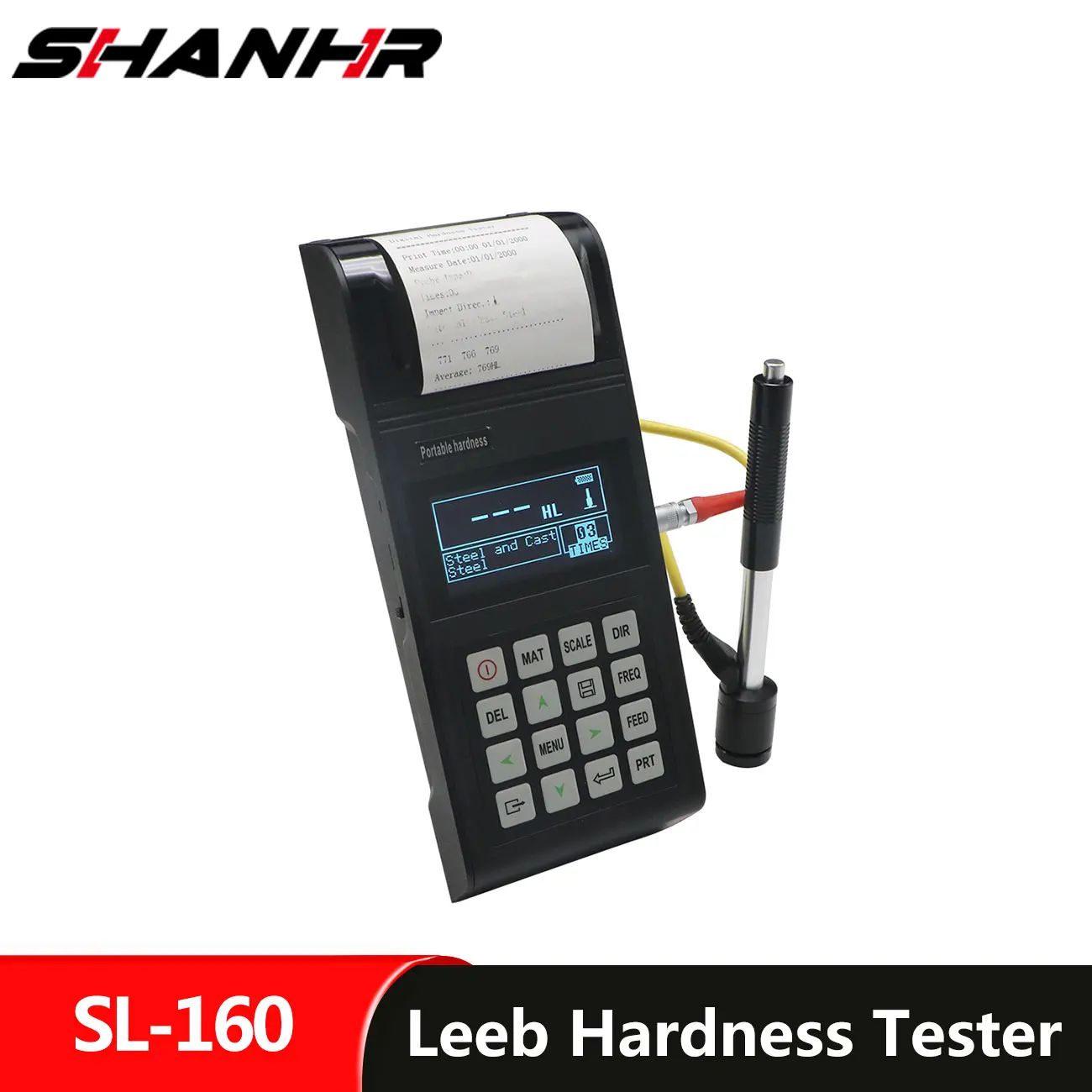 SHANHR Digital Hardness Tester SL-160 Portable Digital Leeb Hardness Tester LCD Display High Precision Hardness Tester with Box