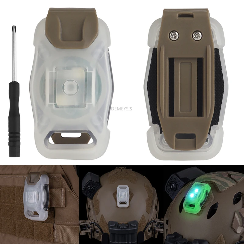 Tactical NANO Signal Light 2 Modes IR Identification Lamps for Airsoft Helmet MOLLE Vest Hunting Shooting Combat LED Signal Lamp